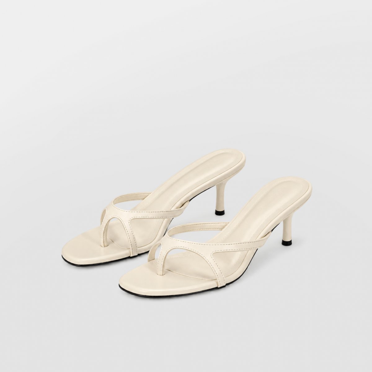 Mia Strappy Heeled Sandals by Lil Cacti — vegan sandal, rear view showing the heel