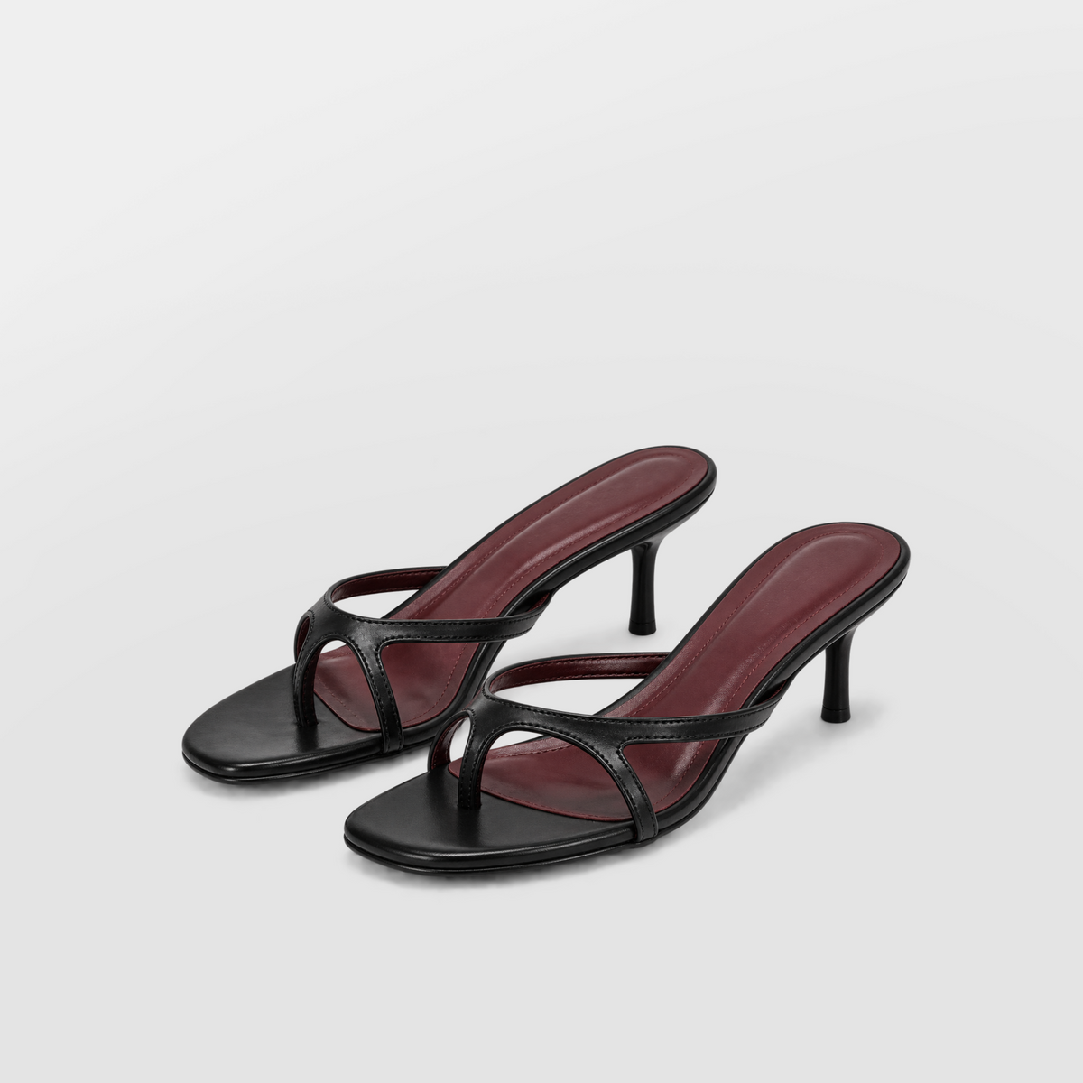 Mia Strappy Heeled Sandals by Lil Cacti — vegan sandal, close-up of the toe detail