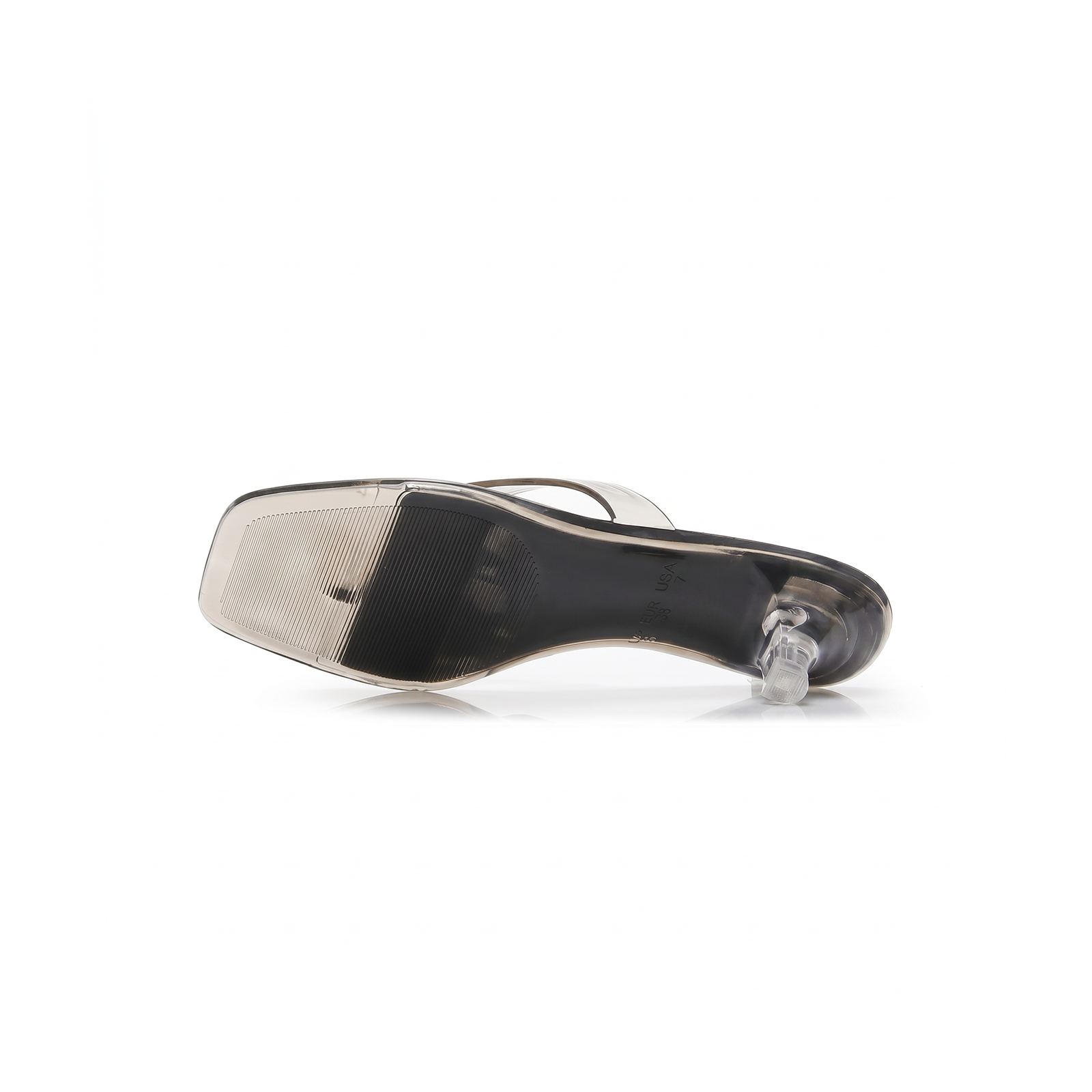 Mirage black thong sandals three-quarter angle, minimal summer aesthetic — Lil Cacti