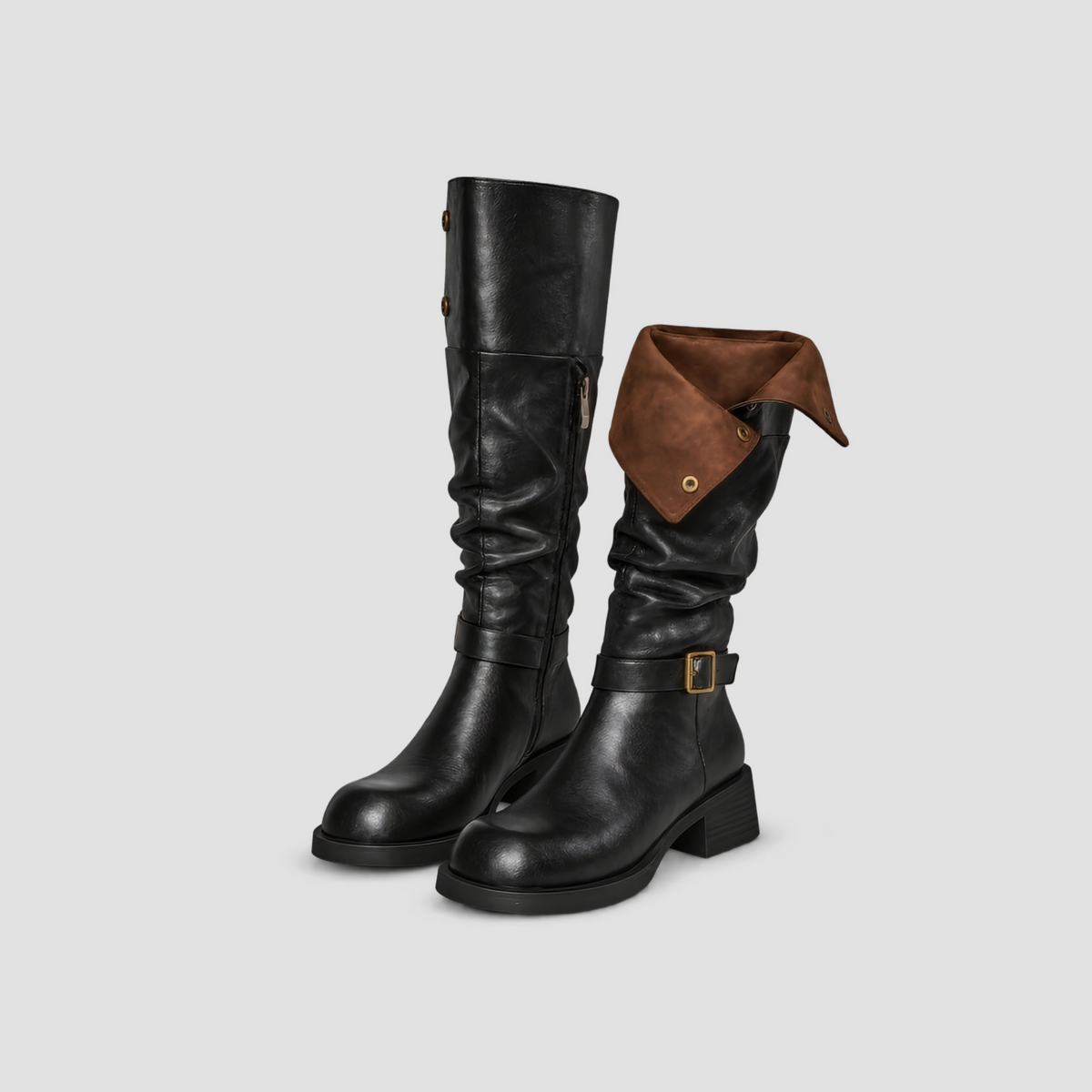 Odette Convertible Cuff Buckle Boots by Lil Cacti, product view 1