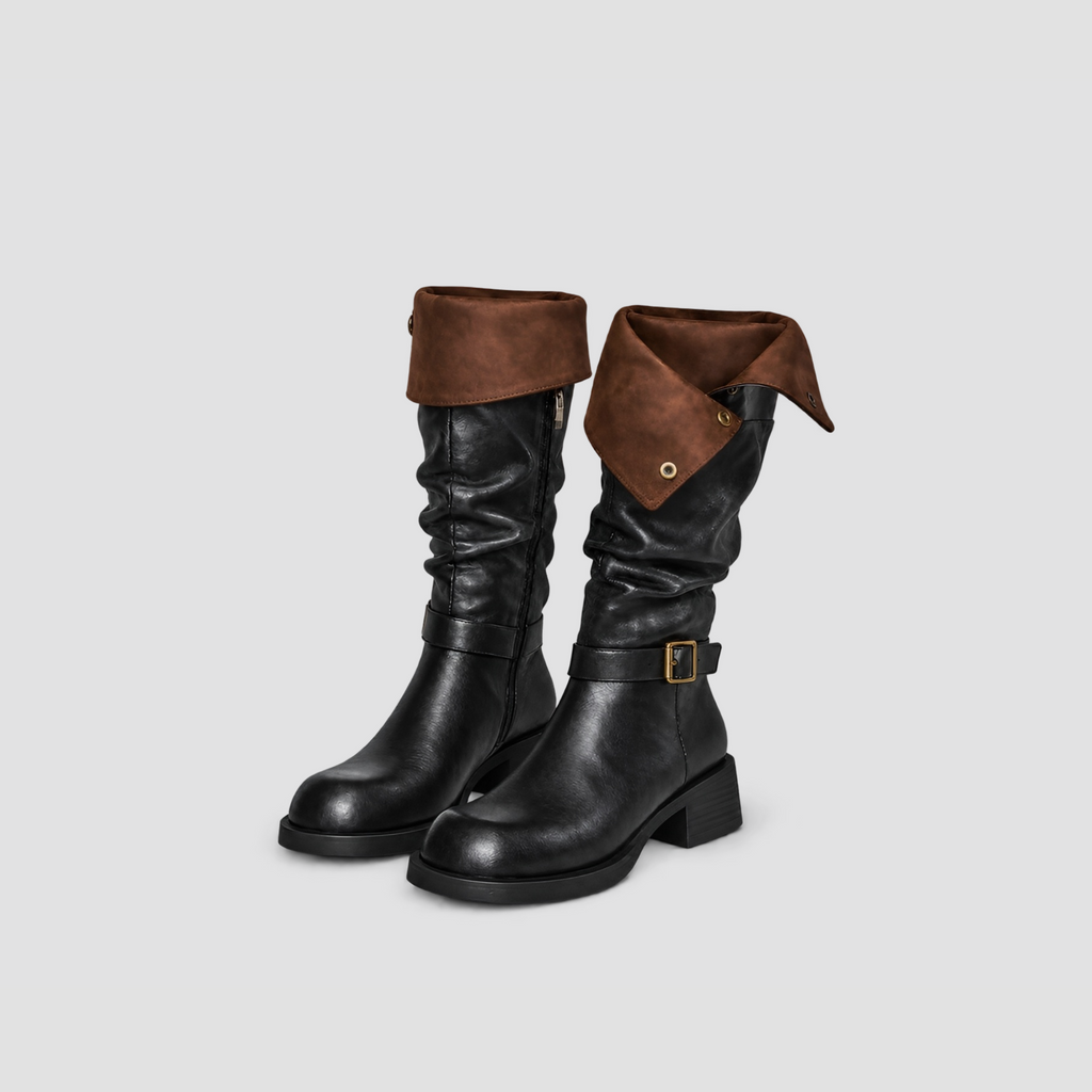 Odette Convertible Cuff Buckle Boots by Lil Cacti, product view 3