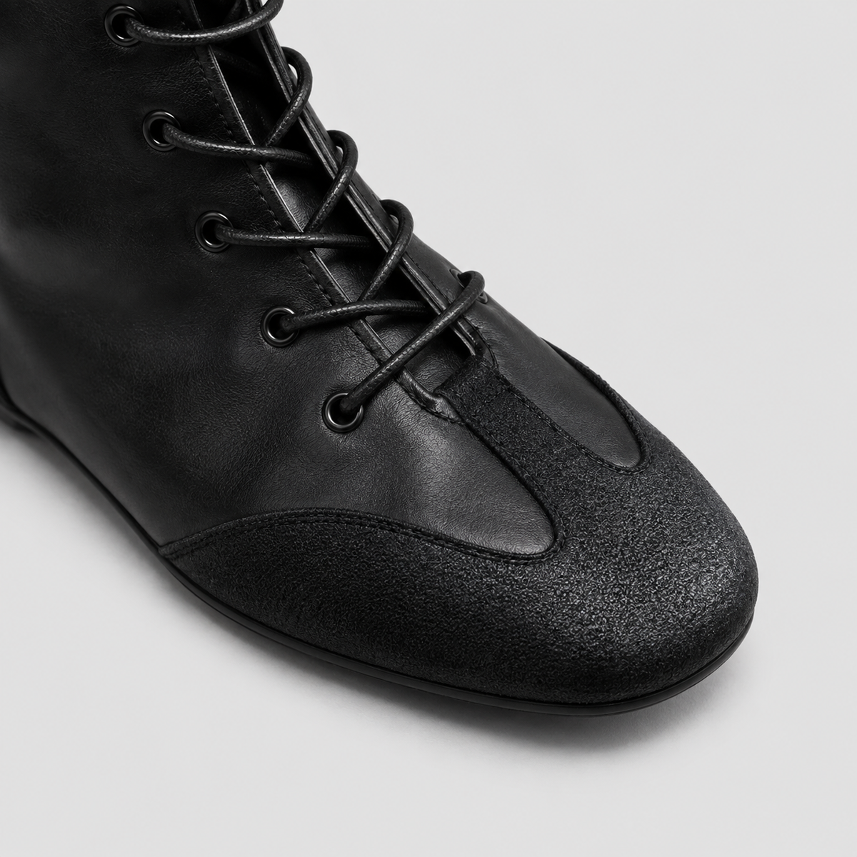 Close detail of the Ottilie Lace Up Combat Boots by Lil Cacti