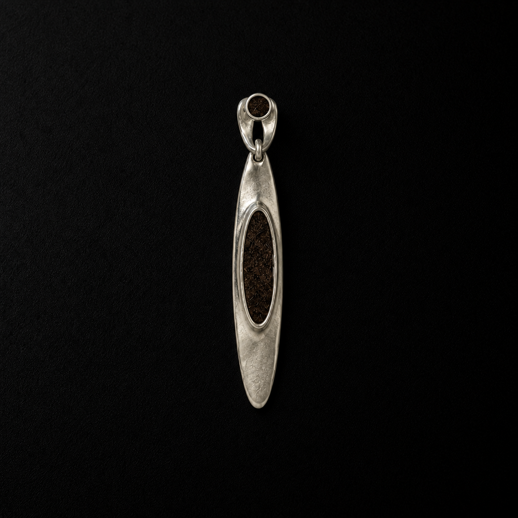 Front view of the Oval Stone Drop Earrings in studio light