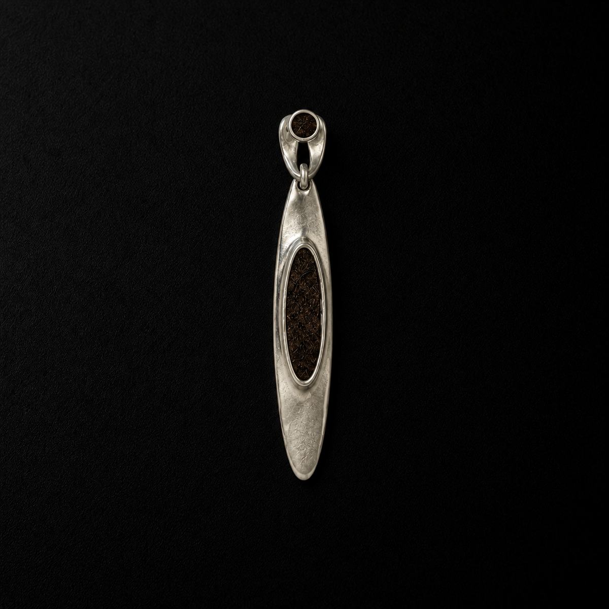 Front view of the Oval Stone Drop Earrings in studio light