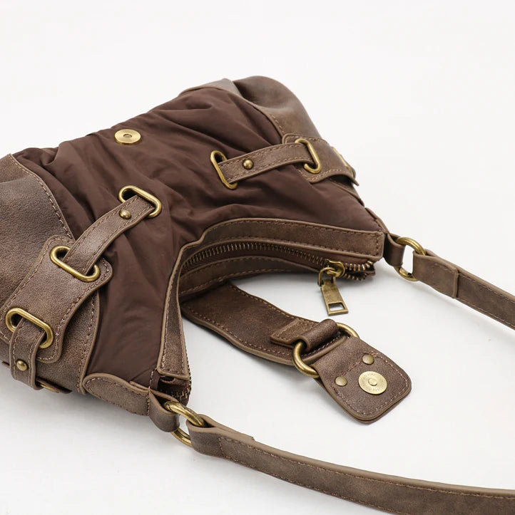 Mocha Buckle Hobo Bag