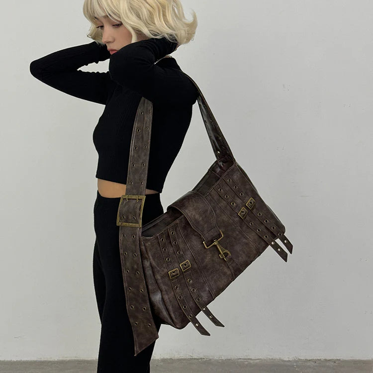 Buckle Strap Shoulder Bag