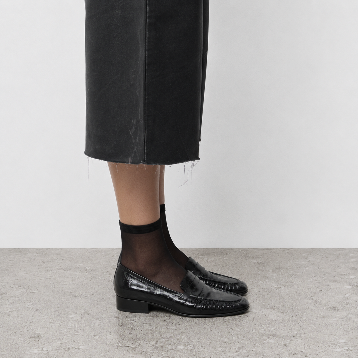Perrine Pleated Loafers by Lil Cacti — vegan pleated loafers, angled three-quarter view