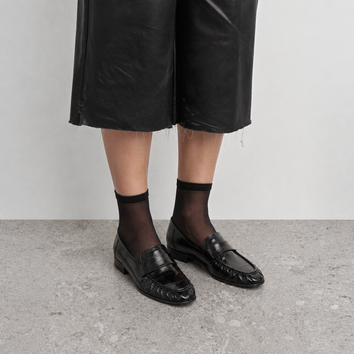 Perrine Pleated Loafers by Lil Cacti — vegan pleated loafers, side profile