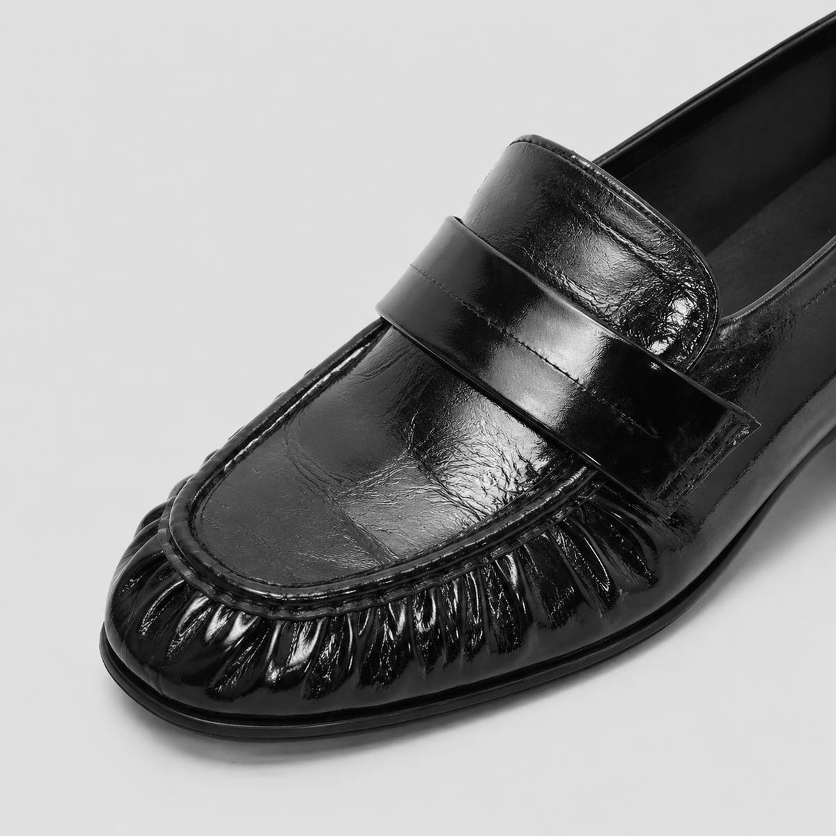 Perrine Pleated Loafers by Lil Cacti — vegan pleated loafers, pair shown side by side
