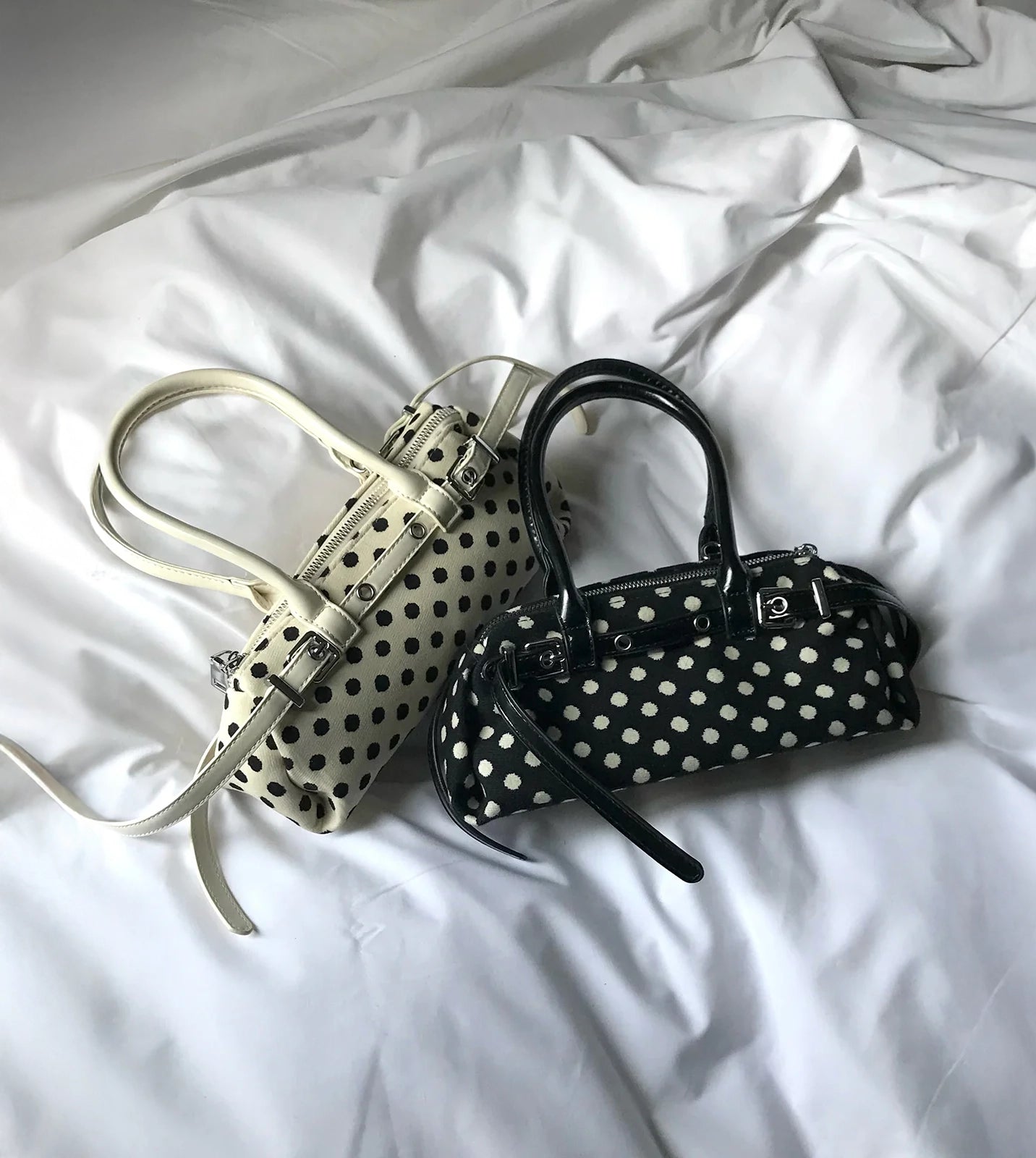 Polka Dot Baguette Bag