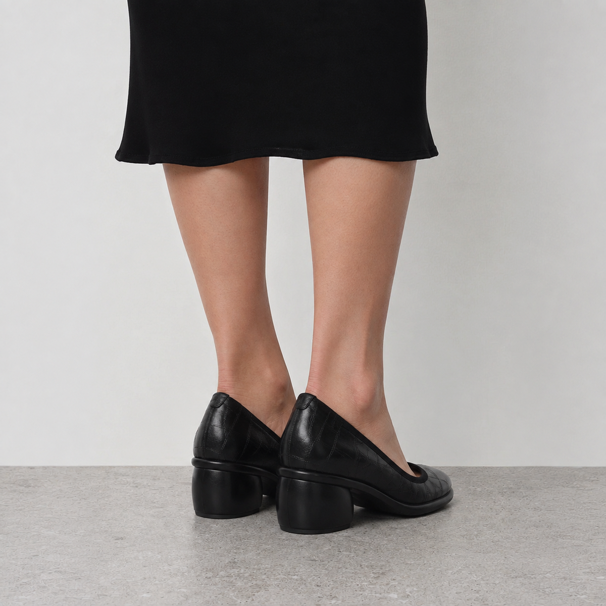 Renata Block Heel Pumps — styled product photo A4
