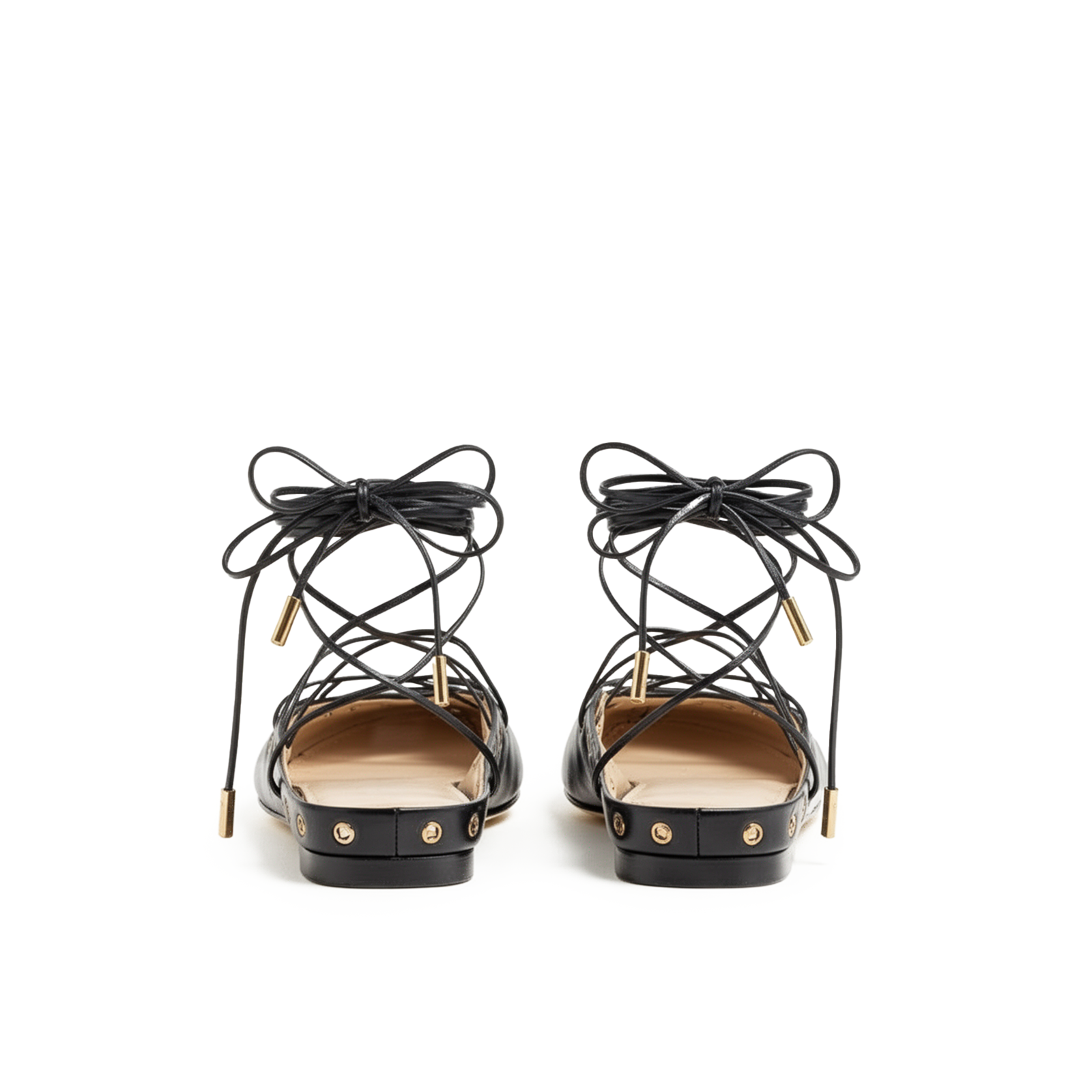 Roman black lace-up ballet flats styled look — Lil Cacti