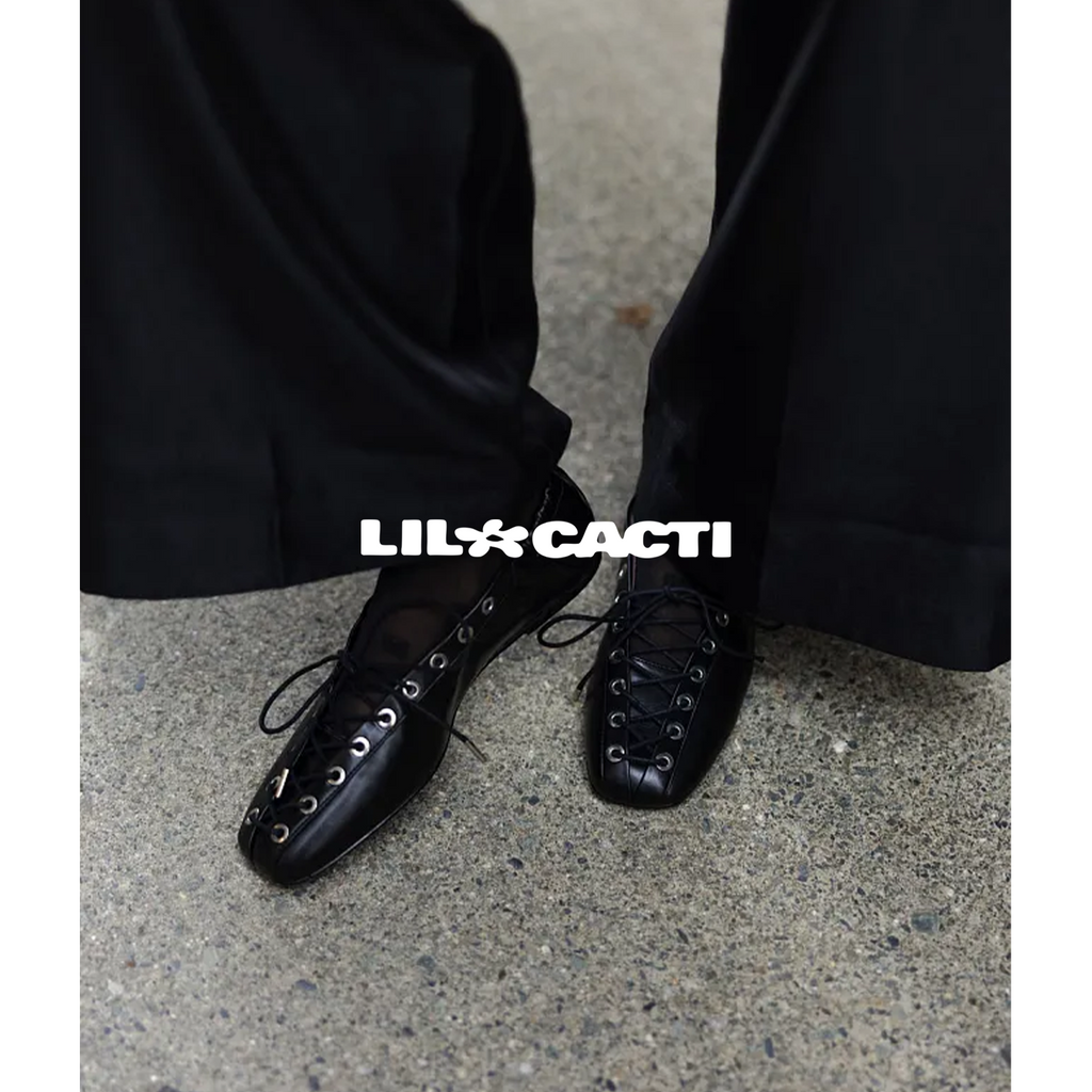 Romy Lace-Up Ballet Flats