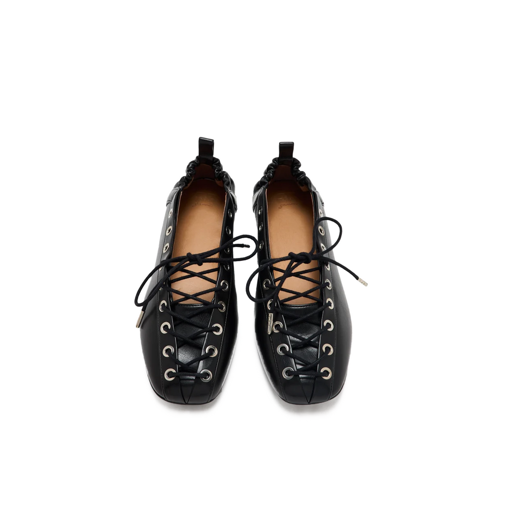 Romy Lace-Up Ballet Flats