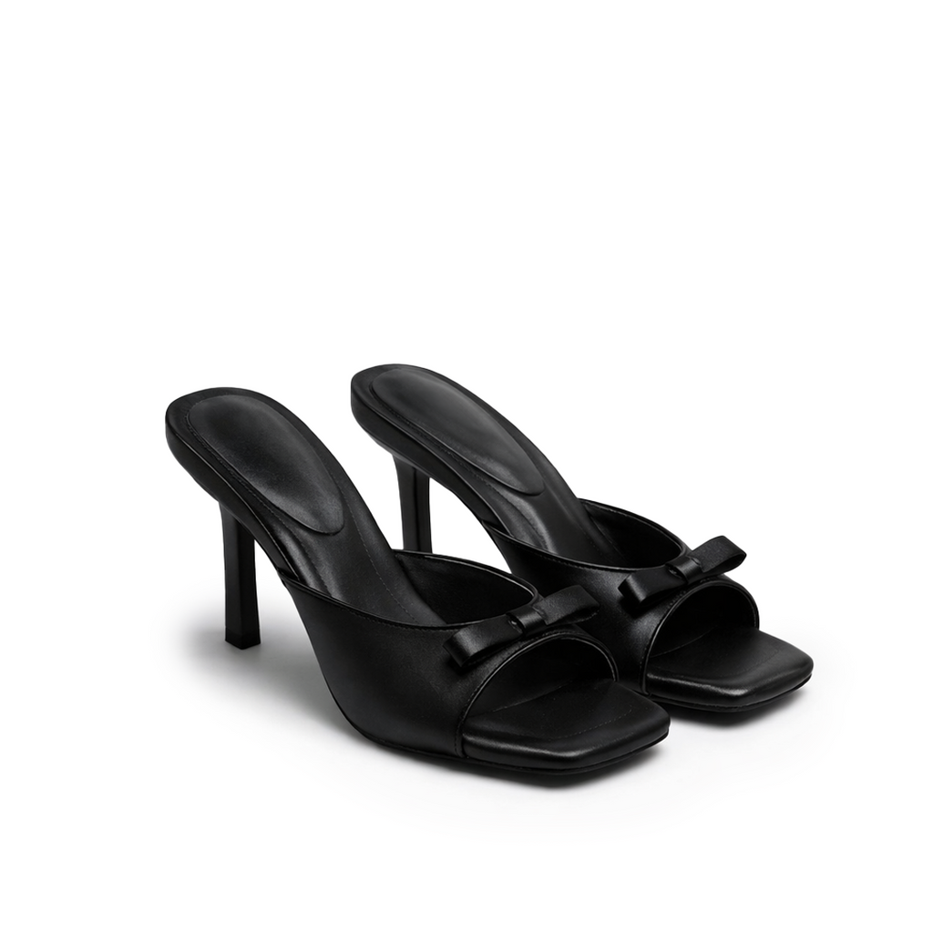 Rosalie Satin Kitten Heel Sandals