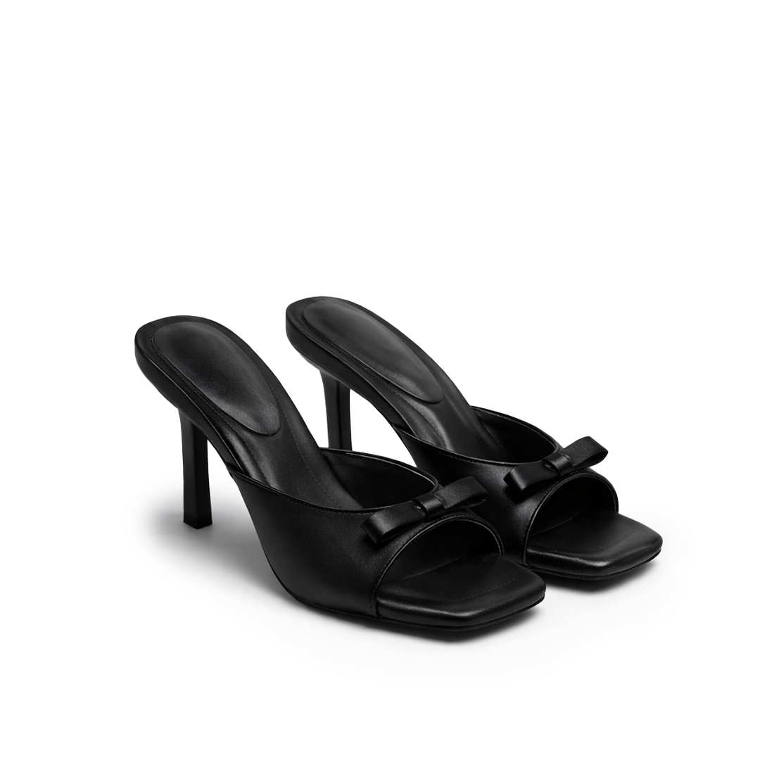 Rosalie Satin Kitten Heel Sandals