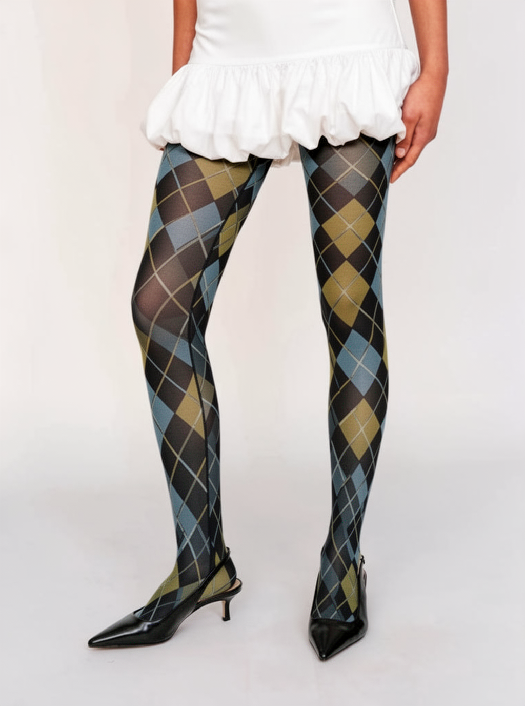 Rowan Argyle Sheer Tights