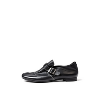 Rue black tabi loafers pair view on white background — Lil Cacti footwear