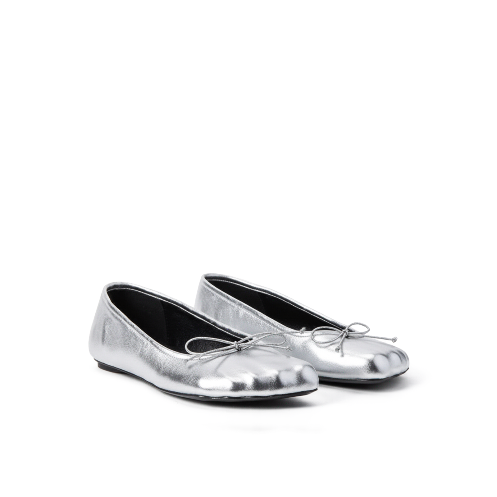 Rune Toe silver flats styled look — editorial ballet flat by Lil Cacti