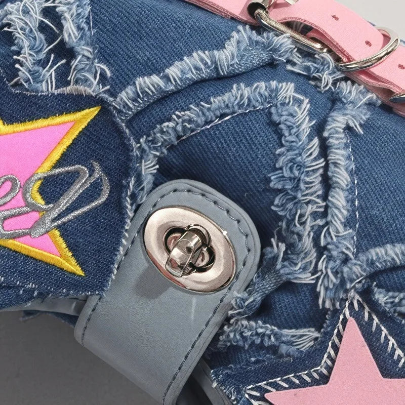 Cosmic Denim Hobo Bag