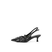 Sable Buckle Slingback Heels
