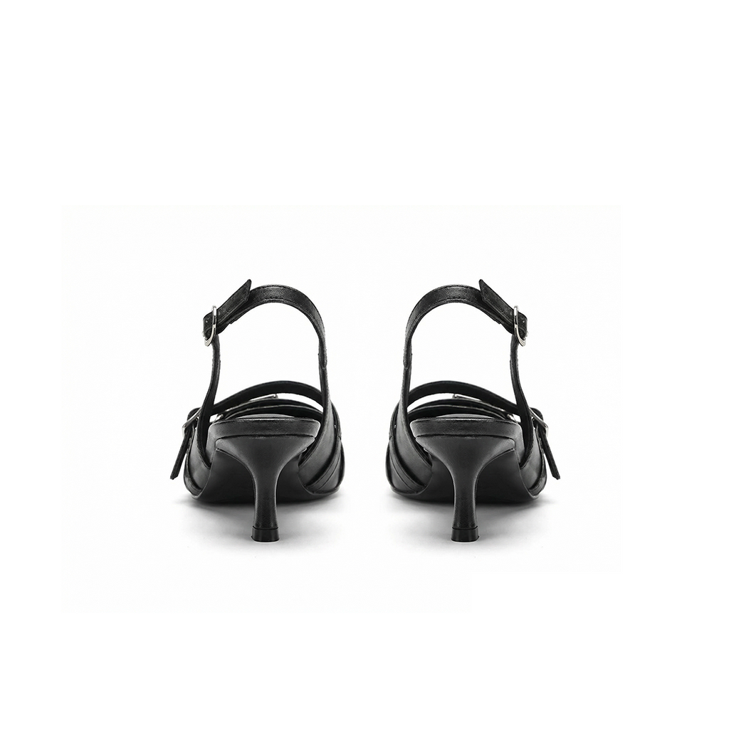 Sable Buckle Slingback Heels