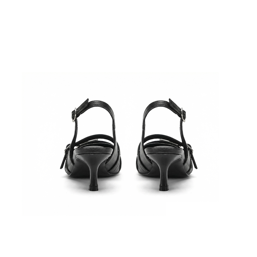 Sable Buckle Slingback Heels