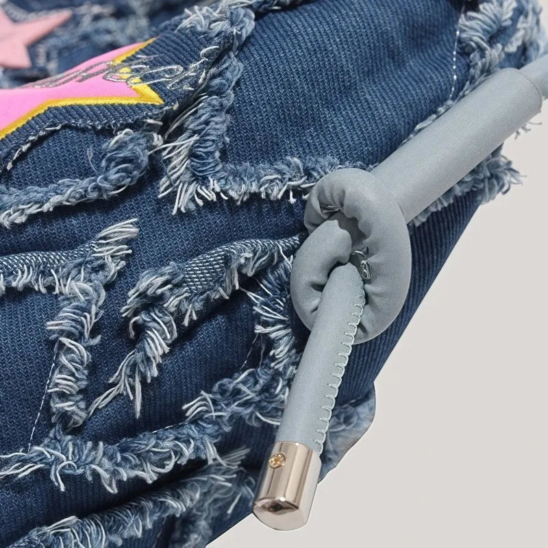 Cosmic Denim Hobo Bag