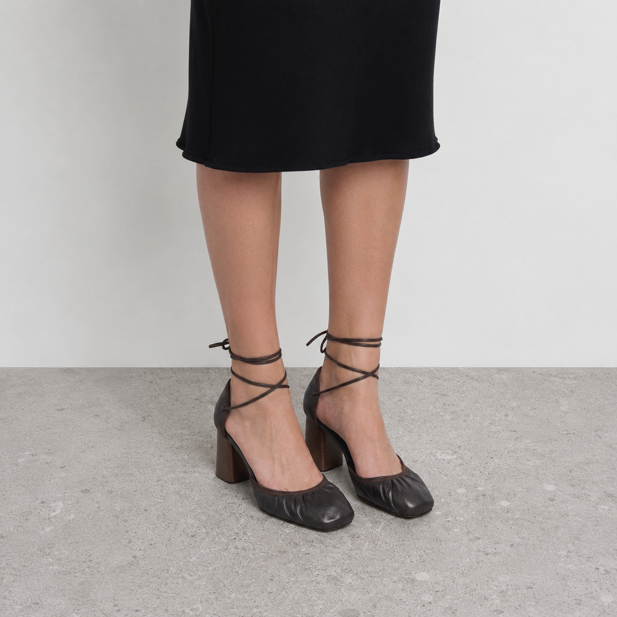Seraphine Ankle Wrap Block Heels