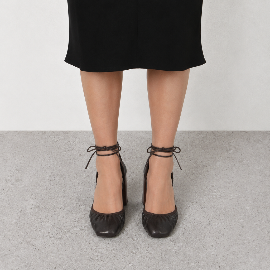 Seraphine Ankle Wrap Block Heels