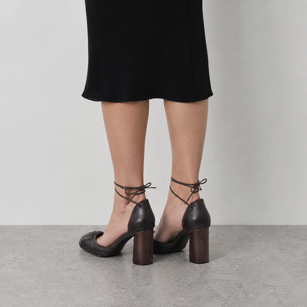 Seraphine Ankle Wrap Block Heels