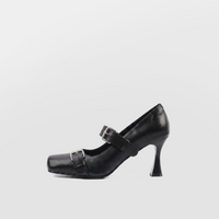 Thorne Buckle Mary Jane Pumps by Lil Cacti — vegan mary jane, front view