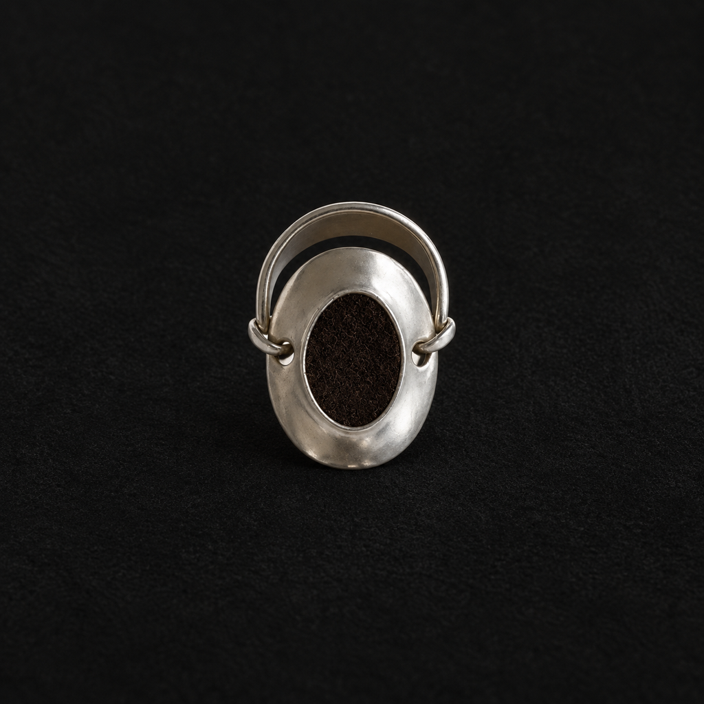 Inlay Signet Ring shown at a three quarter angle in studio light