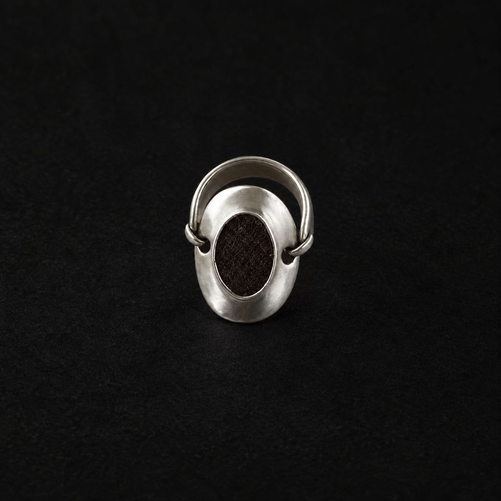Close detail of the Inlay Signet Ring by Lil Cacti