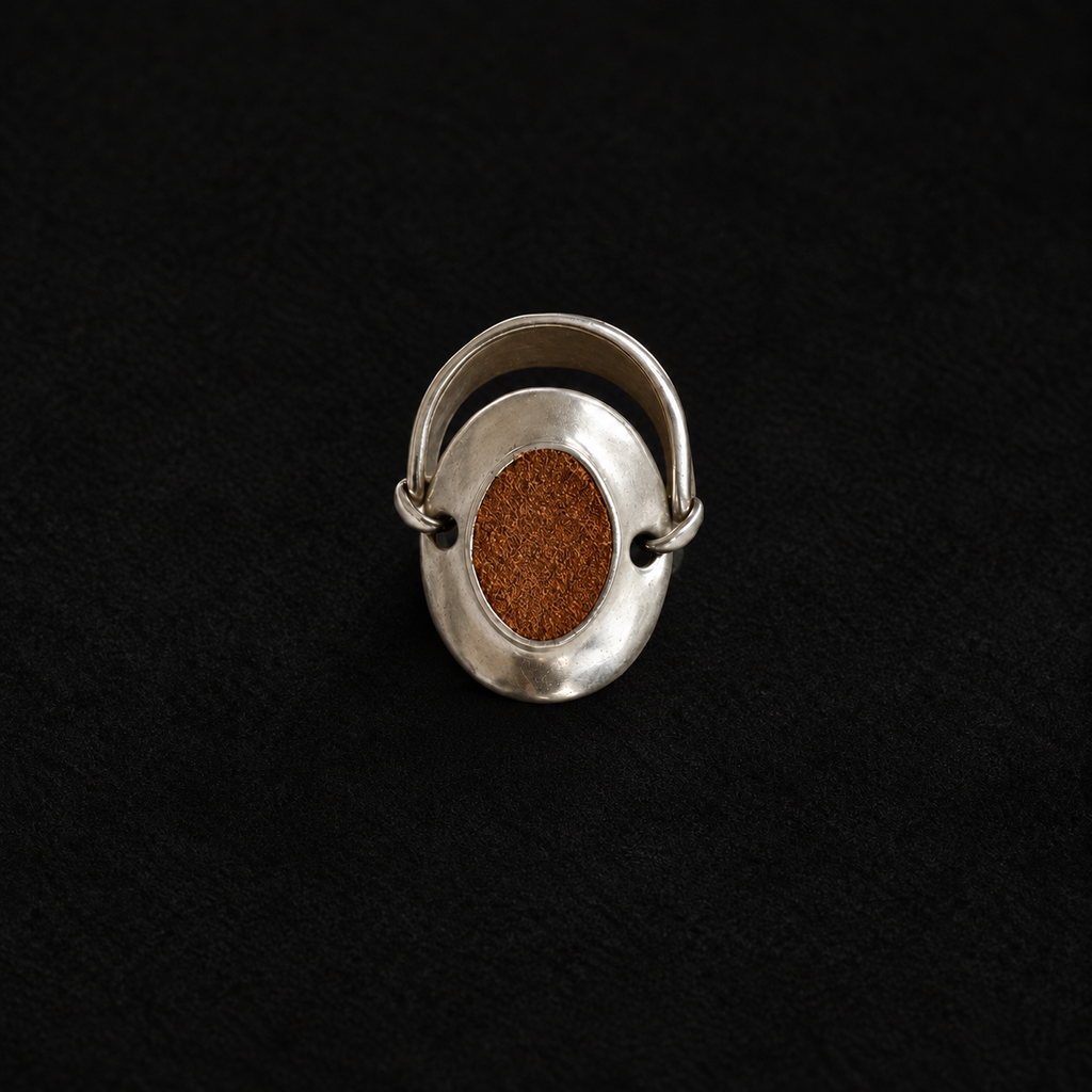 Close detail of the Inlay Signet Ring by Lil Cacti