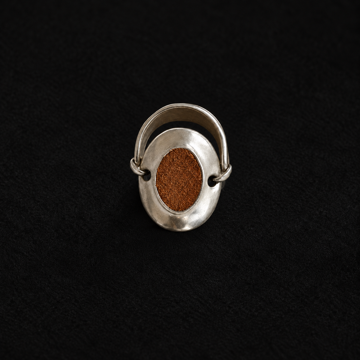 Close detail of the Inlay Signet Ring by Lil Cacti