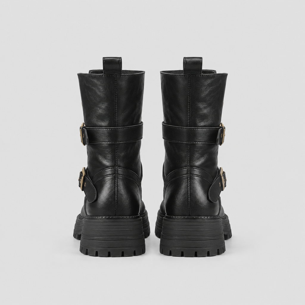 Lil Cacti Slim-Calf Mid-Calf Boots in black, product detail view