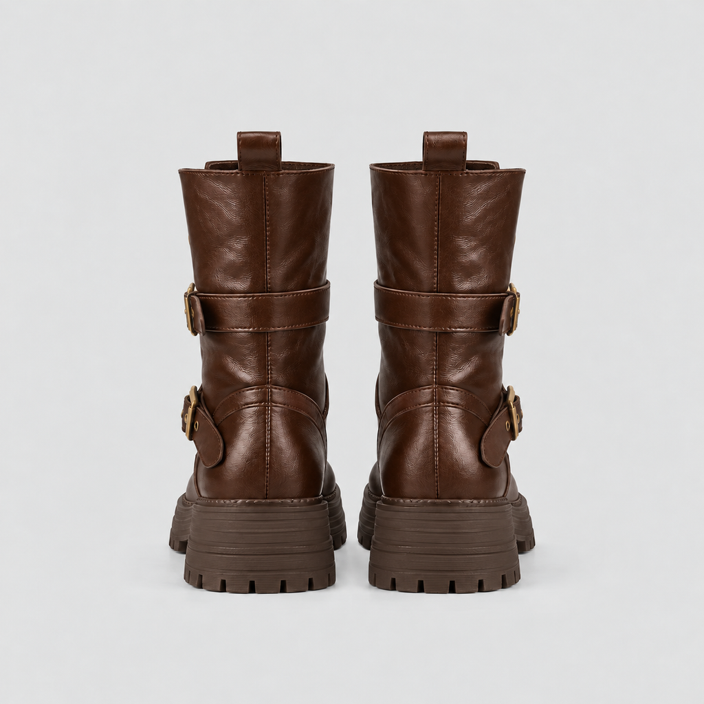 Lil Cacti Slim-Calf Mid-Calf Boots in brown, product detail view