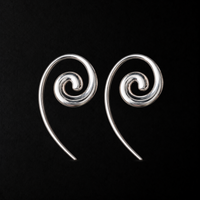Spiral Coil Drop Earrings product shot from the side on a plain studio background