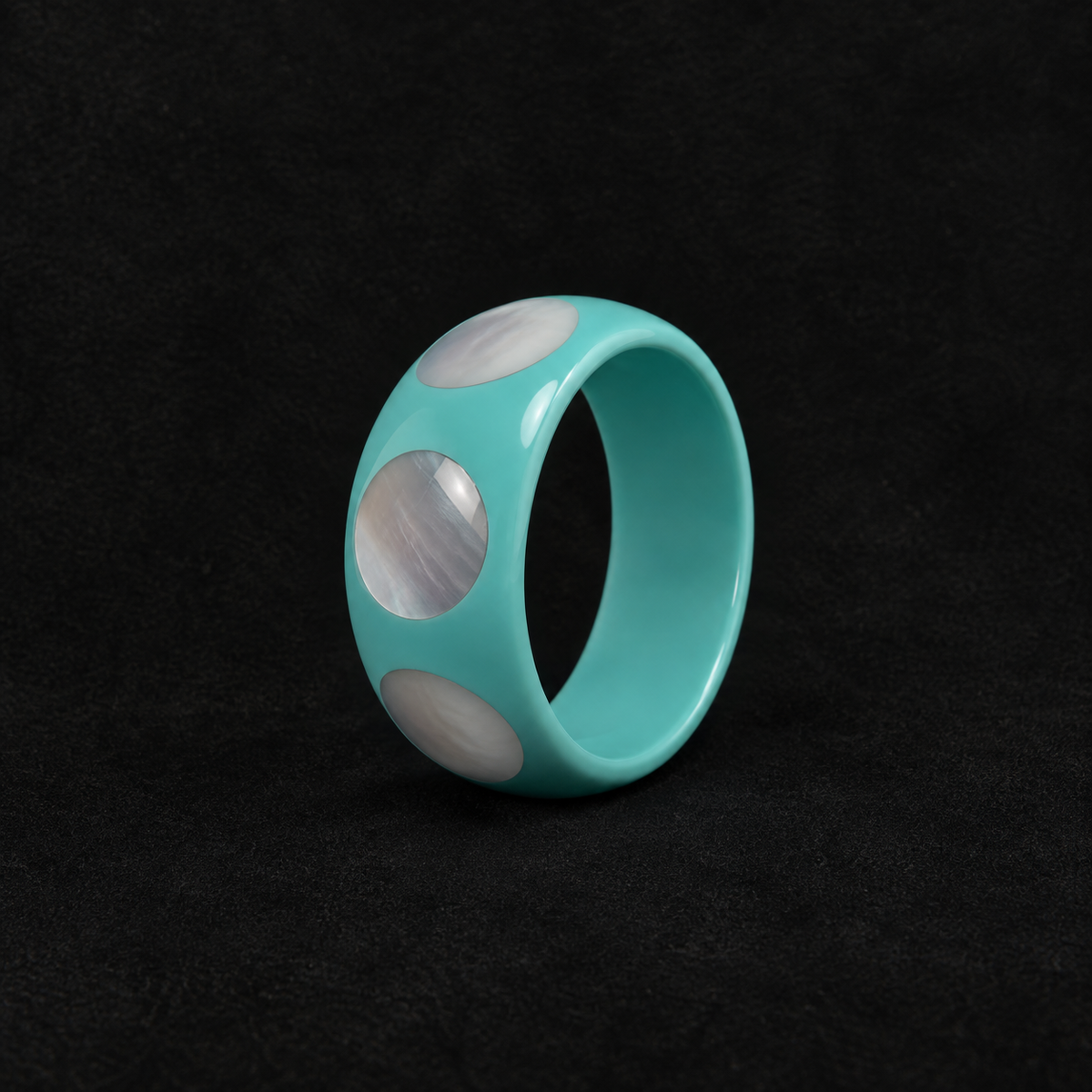 Close detail of the Spotted Chunky Bangle by Lil Cacti
