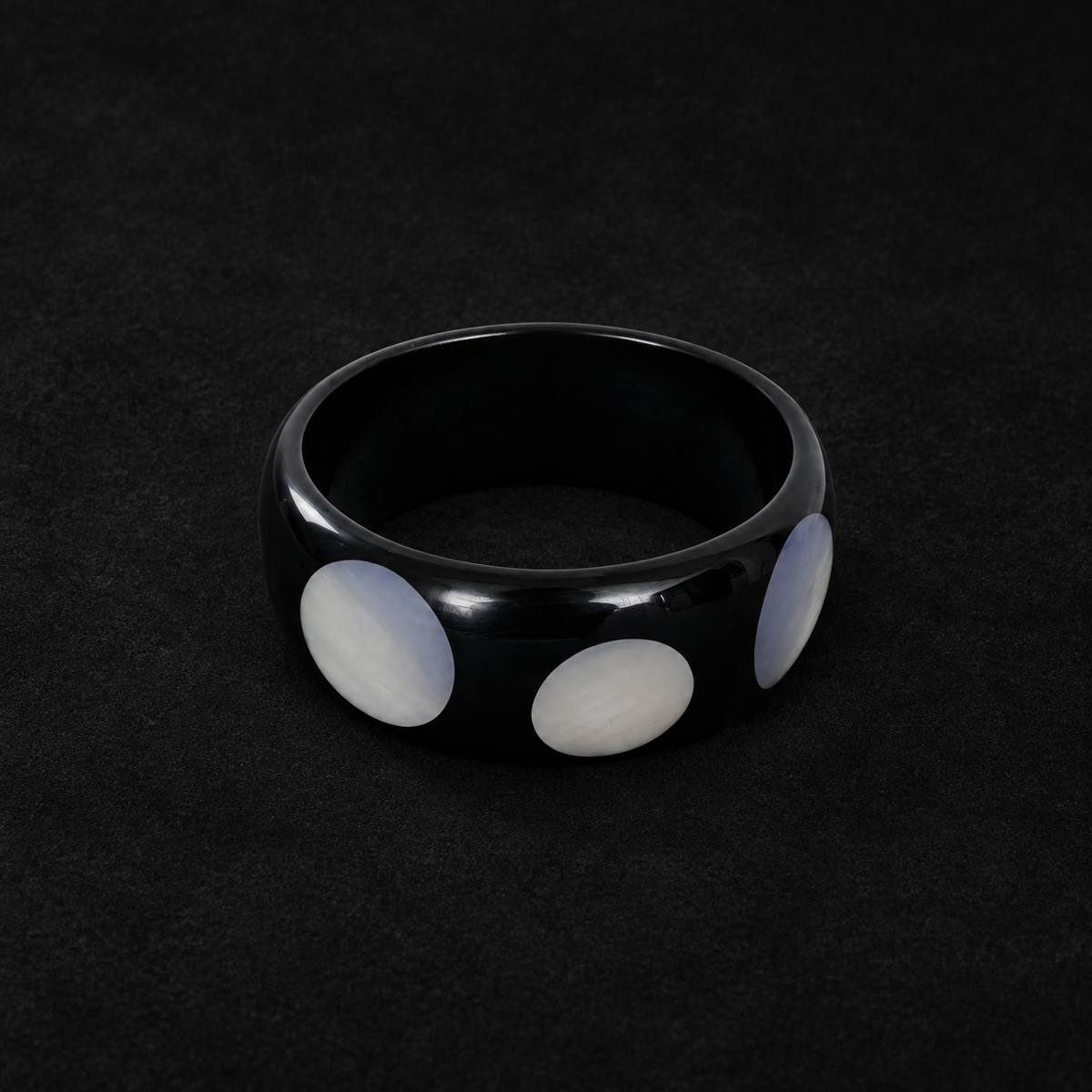 Close detail of the Spotted Chunky Bangle by Lil Cacti