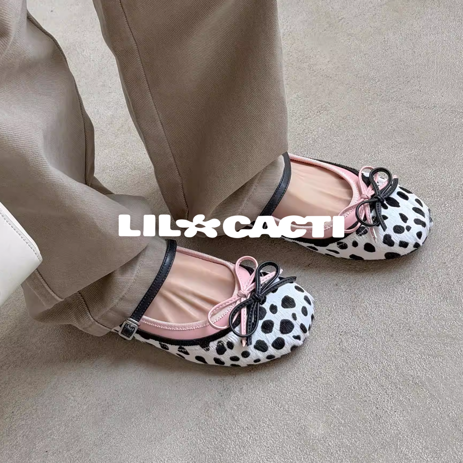 Spotted Mary Jane Flats