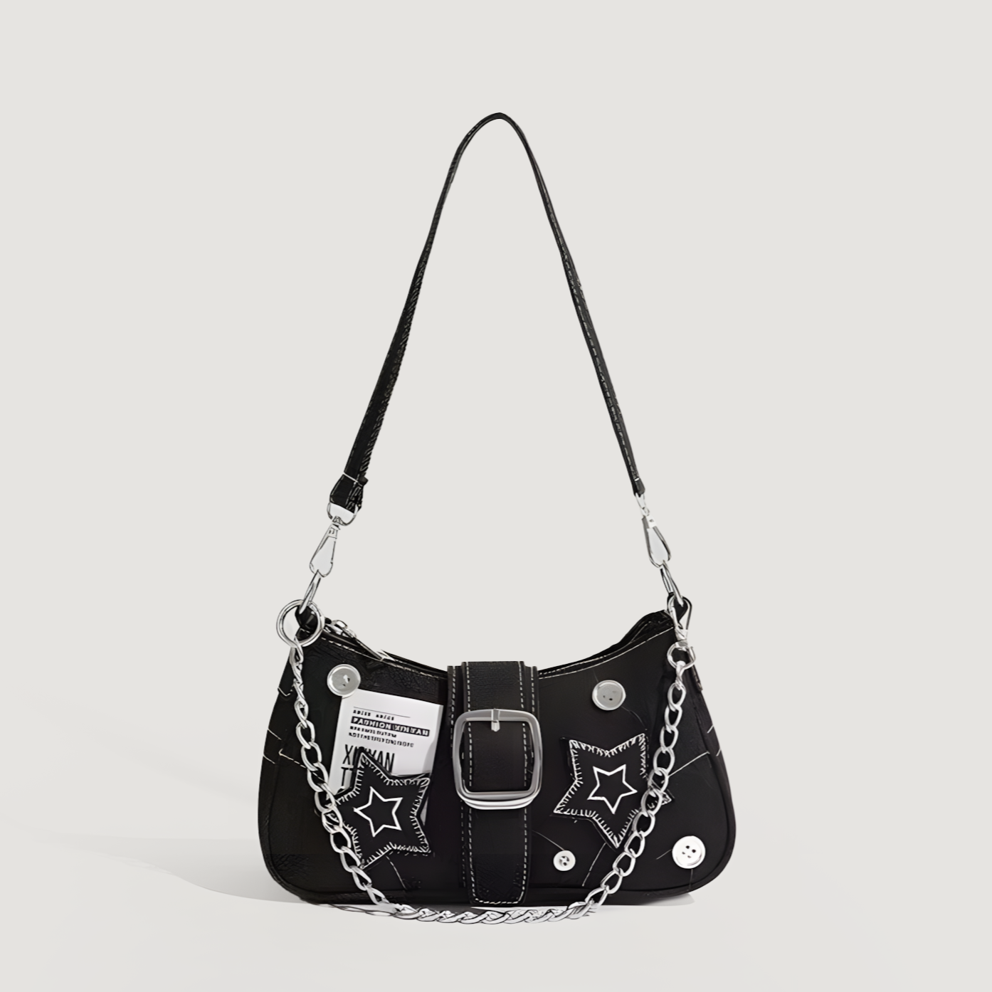 Starry Denim Shoulder Bag