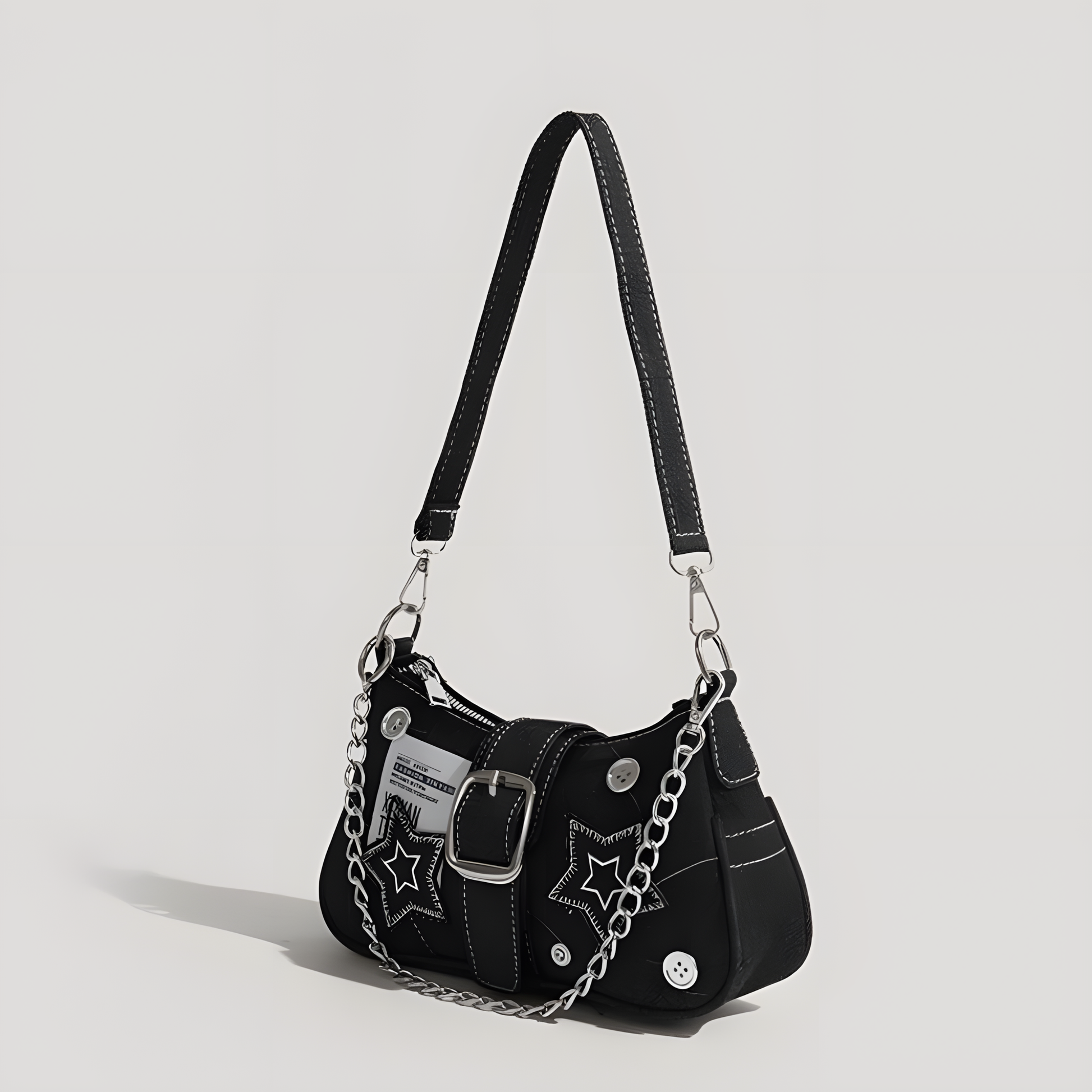 Starry Denim Shoulder Bag