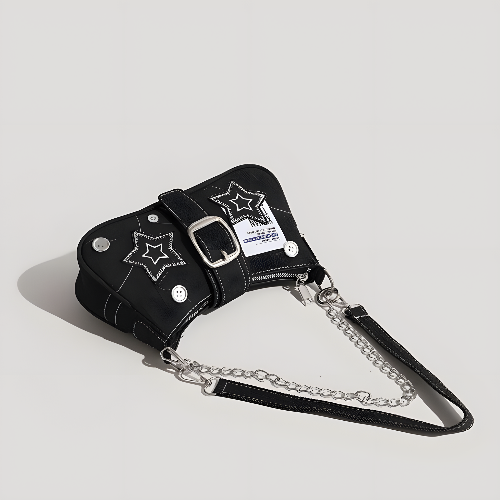 Starry Denim Shoulder Bag