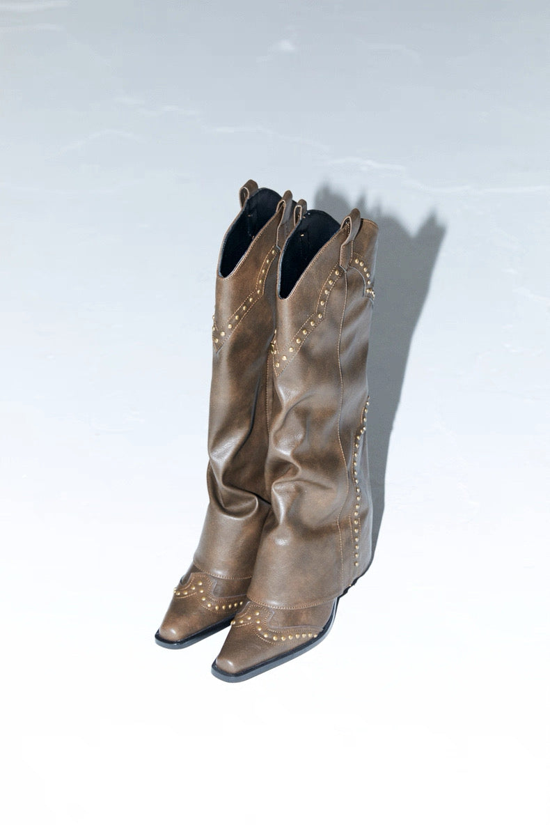 Studded Cowboy Boots