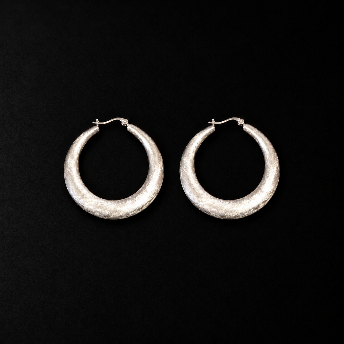 Tide Hammered Hoop Earrings by Lil Cacti, product view 1