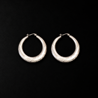 Tide Hammered Hoop Earrings by Lil Cacti, product view 1