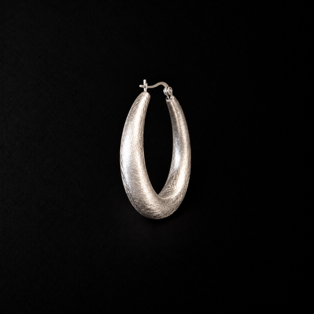 Tide Hammered Hoop Earrings by Lil Cacti, product view 2
