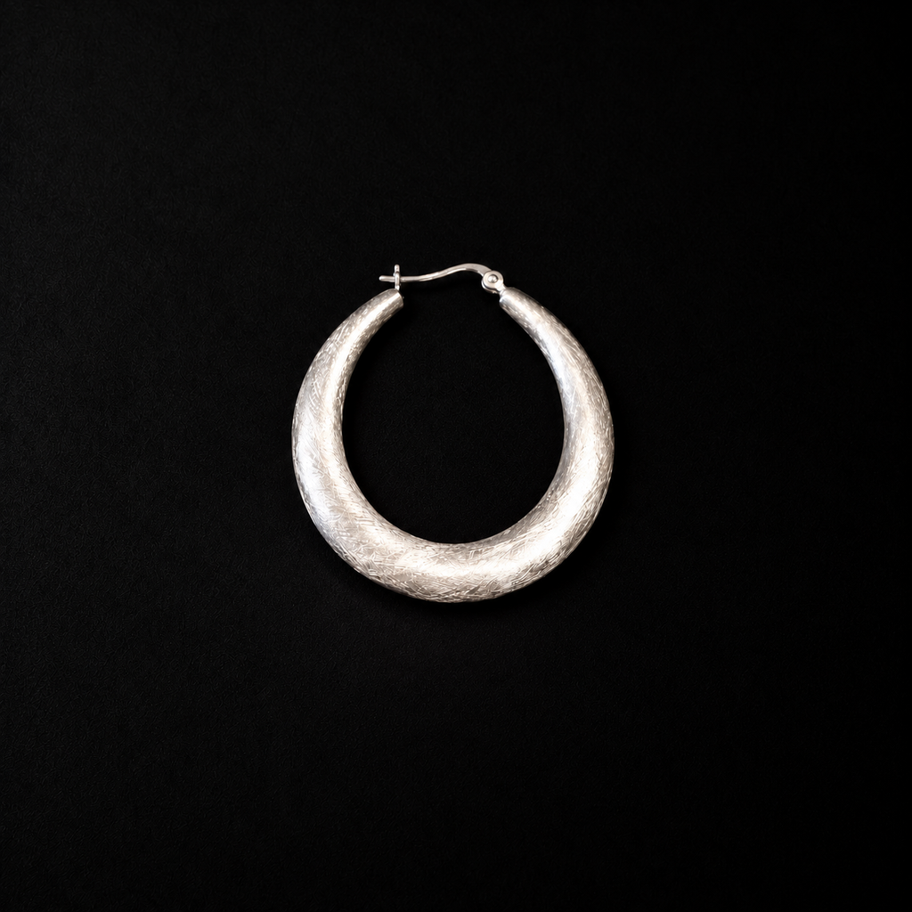 Tide Hammered Hoop Earrings by Lil Cacti, product view 3